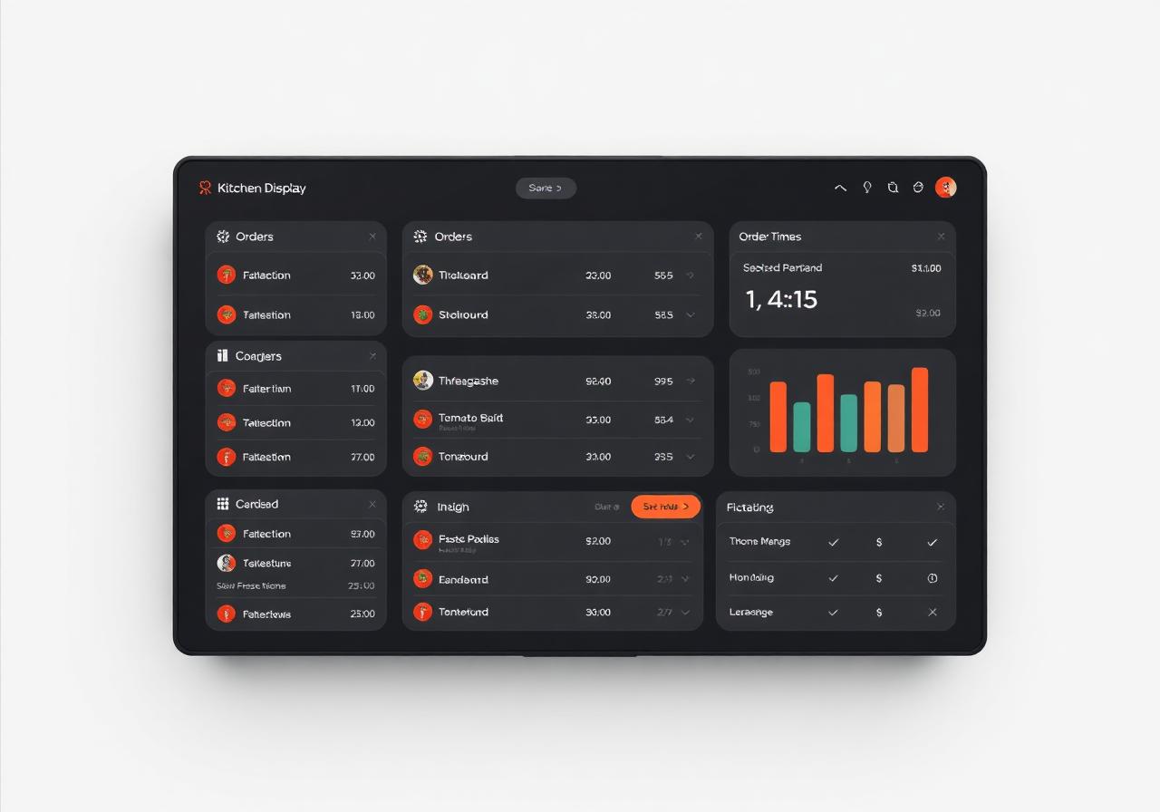Mockup de Pantalla de cocina (KDS)